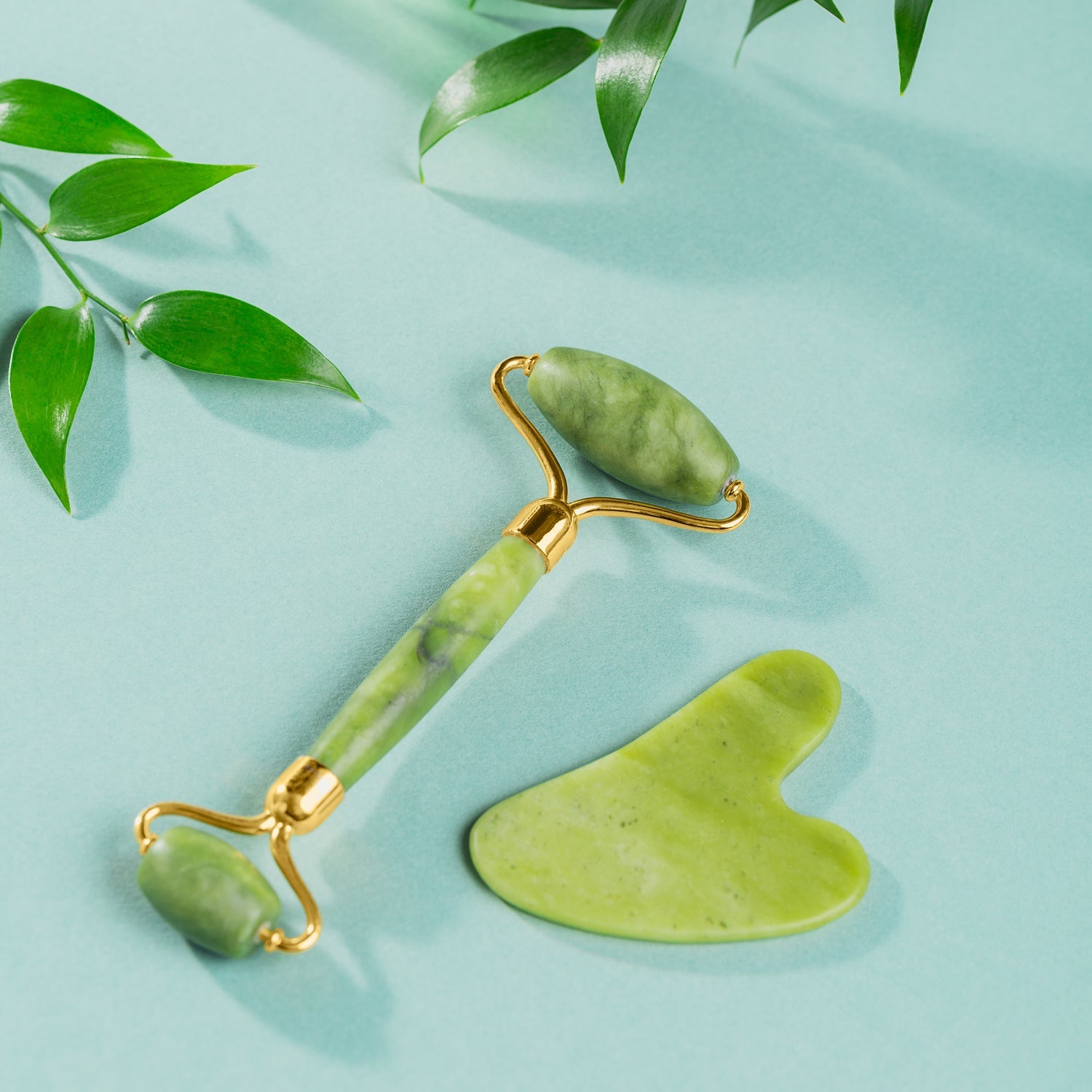 0318 Gua Sha Stone and Anti Aging Jade Roller Massager for Face Massage Natural Face Skincare Massager & Face Roller Massager for Women | Face Shaper Jade Roller and Gua Sha Set for Glowing Skin 0318 Gua Sha Stone and Anti Aging Jade Roller Massager for Face Massage Natural Face Skincare Massager & Face Roller Massager for Women | Face Shaper Jade Roller and Gua Sha Set for Glowing Skin